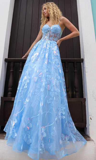 Nox Anabel T1332 - Sequin Embellished A-Line Gown Prom Gown 