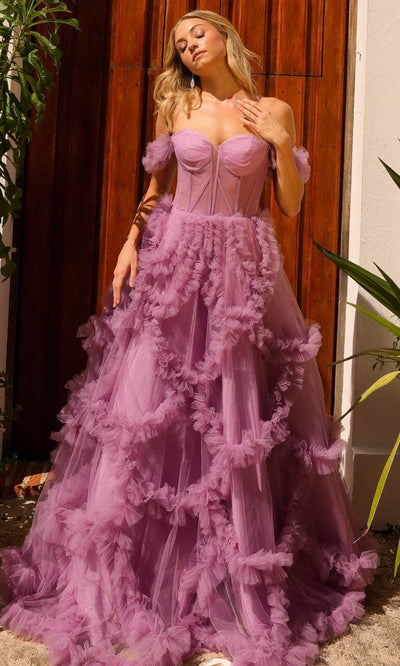Nox Anabel Y1472 - Corset Bodice Off-Shoulder Ballgown Special Occasion Dresses 
