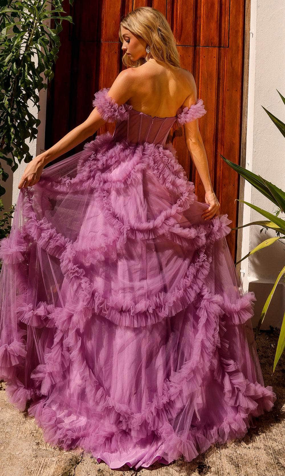 Nox Anabel Y1472 - Corset Bodice Off-Shoulder Ballgown Special Occasion Dresses 