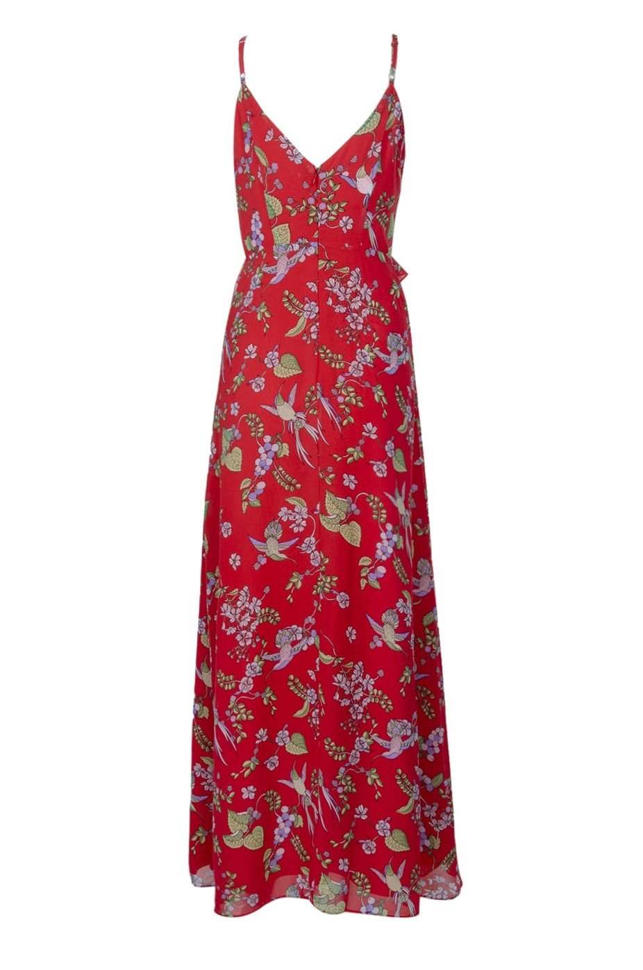 Nanette Nanette Lepo - NX8S19J22 Printed V-neck Long A-line Dress In Red and Print