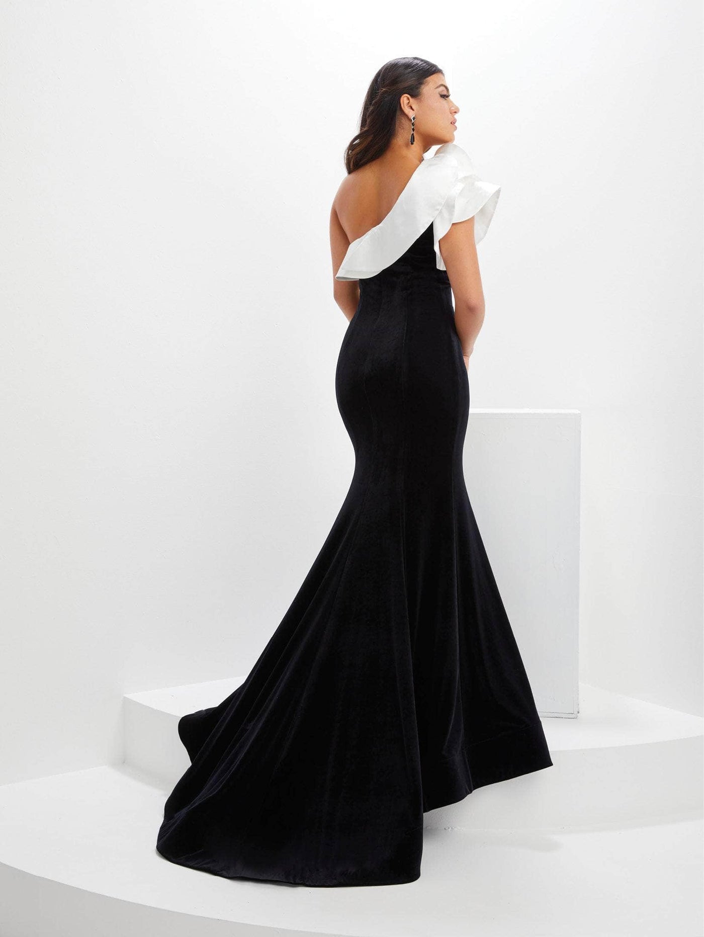 Panoply 14130 - Rosette One Shoulder Evening Gown Special Occasion Dress