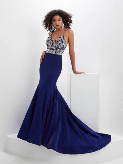 Panoply 14133 - Beaded Plunging Sweetheart Evening Gown Special Occasion Dress