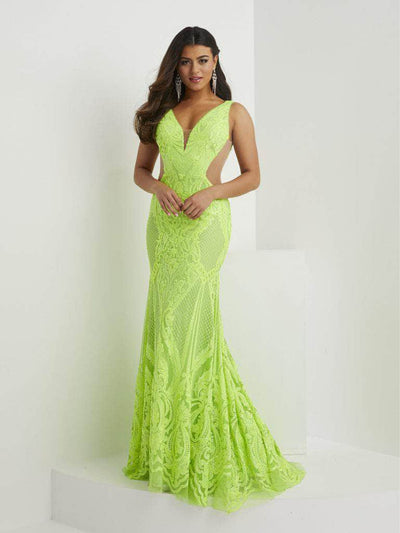 Panoply 14142 - Sequined V-Neck Evening Gown Special Occasion Dress