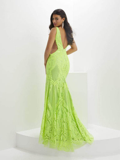 Panoply 14142 - Sequined V-Neck Evening Gown Special Occasion Dress