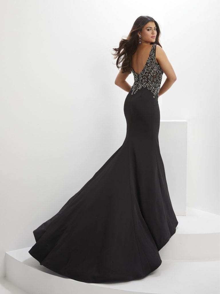 Panoply 14151 - Beaded Plunging V-Neck Evening Gown Special Occasion Dress