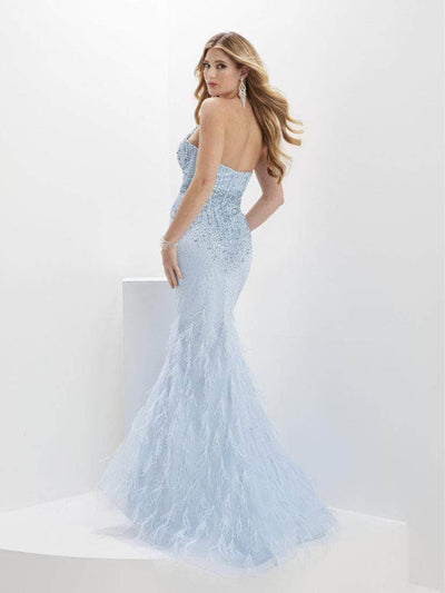 Panoply 14152 - Strapless Feathered Evening Gown Special Occasion Dress