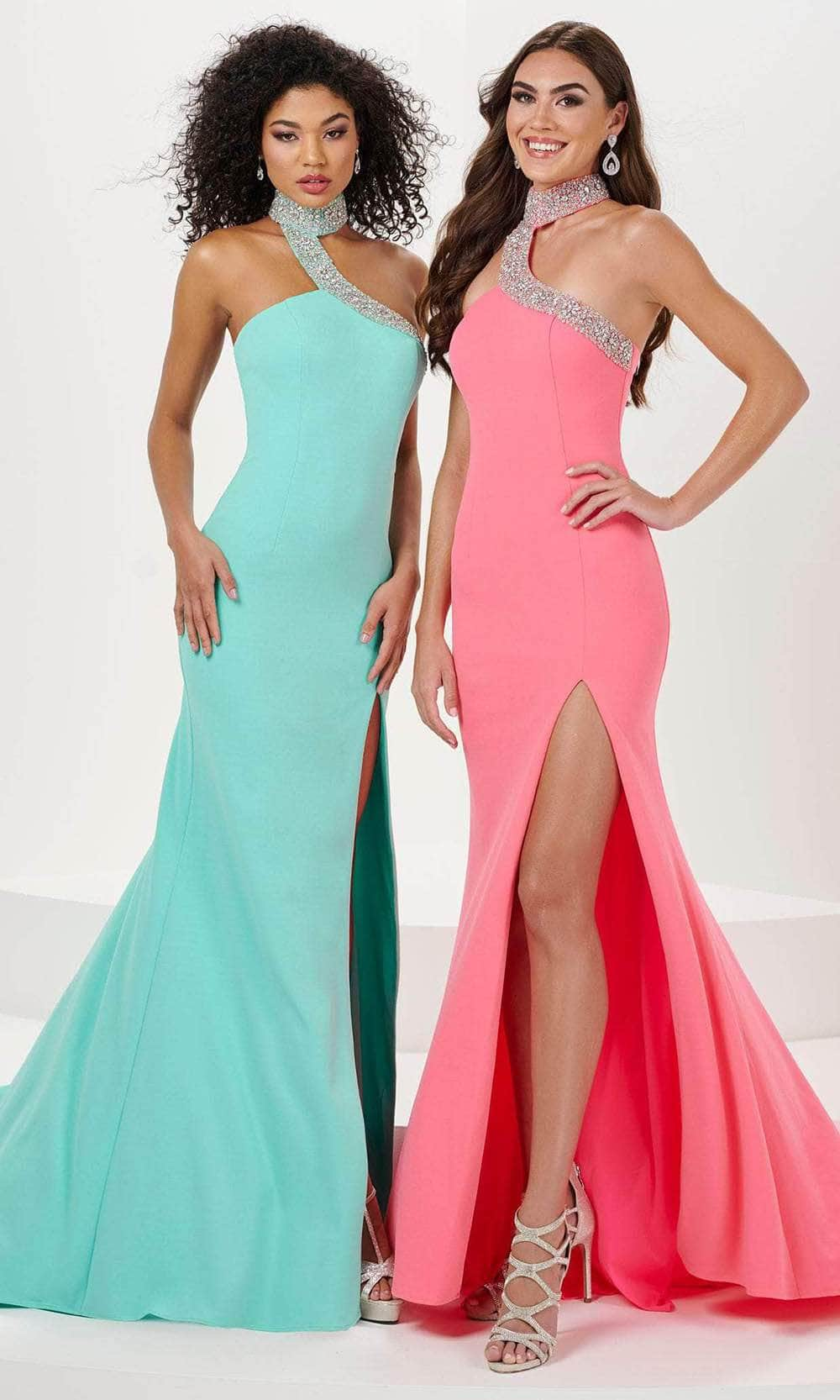 Panoply 14159 - Beaded High Neck Evening Gown Evening Dresses