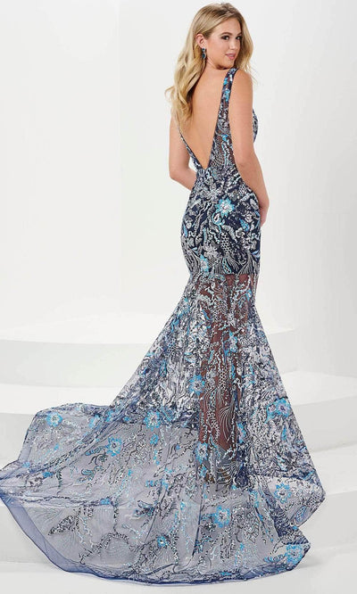 Panoply 14172 - Sequin Illusion Mermaid Evening Gown Evening Dresses