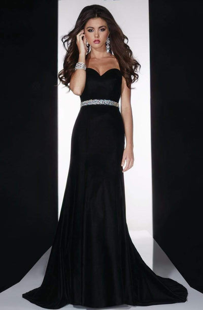 Panoply - 14605VSC Sweetheart Beaded Belt Sheath Gown