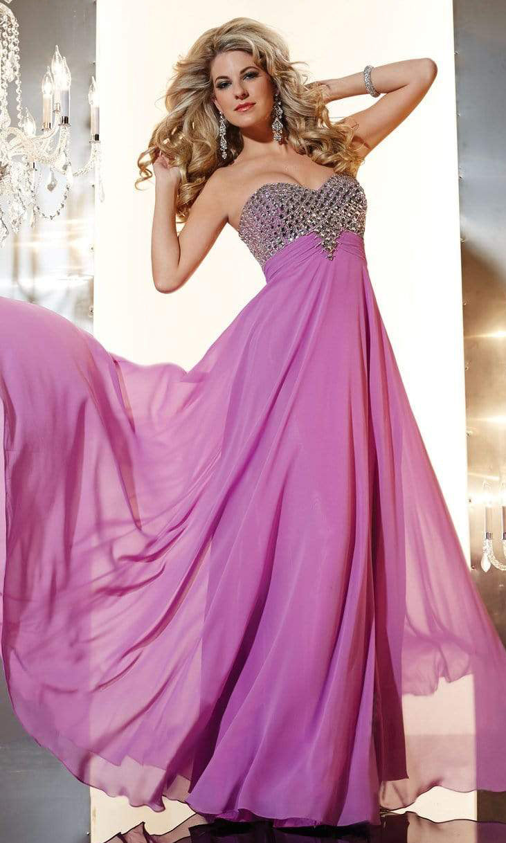 Panoply - 14643SC Strapless Chiffon Empire Gown