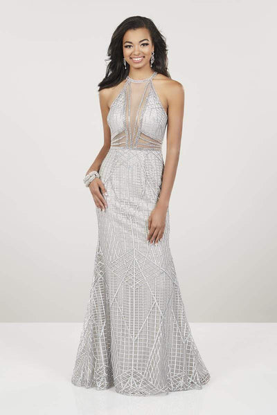 Panoply - 14950SC Sequined Sleeveless Fitted Trumpet Gown