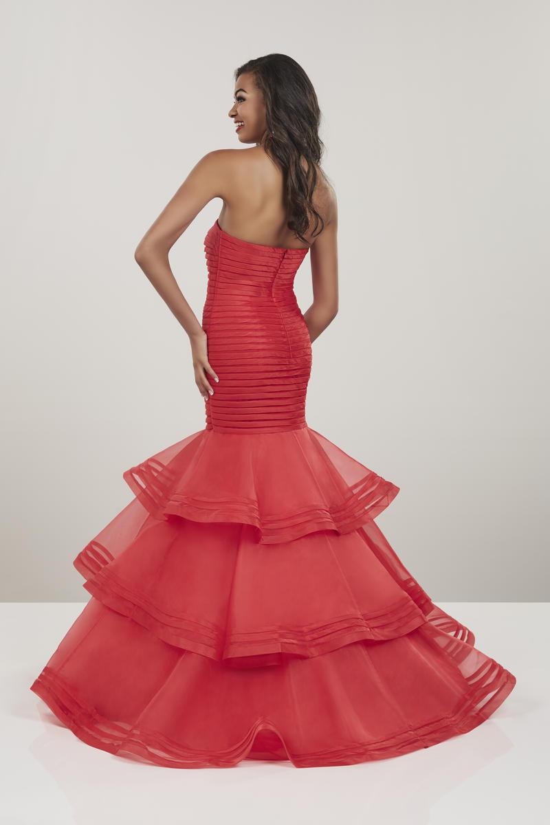 Panoply - 14953 Strapless Ruched Layered Mermaid Dress Special Occasion Dress