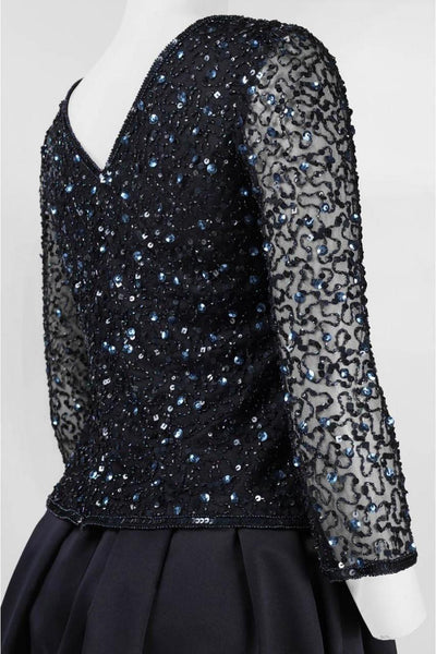 Patra P1689 Sequined Bateau Neck Dress - 3 Pcs. Navy in size 8 and 10 Available CCSALE