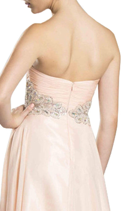 Plunge Sweetheart Neckline Strapless A-Line Prom Dress Prom Dresses