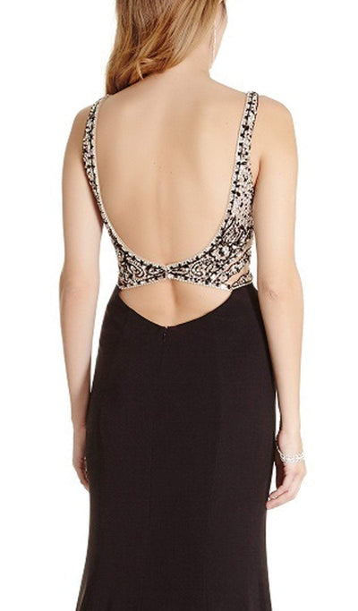 Plunging V-neck Evening Dress Dress
