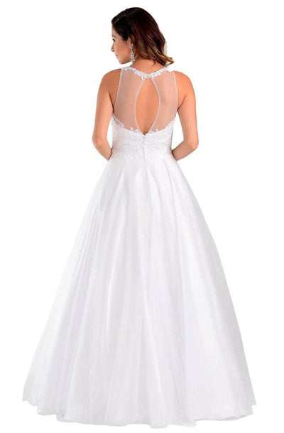 Poly USA 7490 - Sleeveless Embroidered Wedding Gown Wedding Dresses L 