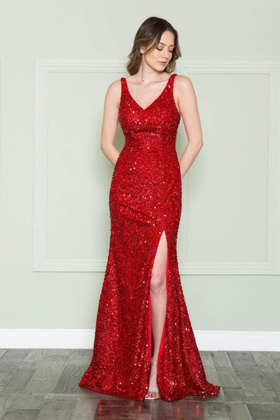 Poly USA 8872 - Sleeveless Trumpet Dress