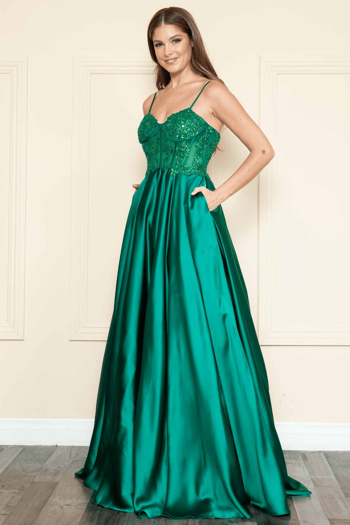 Poly USA 9126 - Embroidered Long Dress