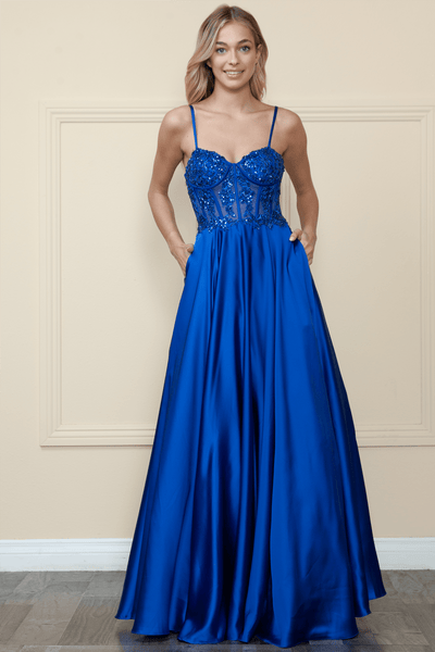 Poly USA 9126 - Embroidered Long Dress