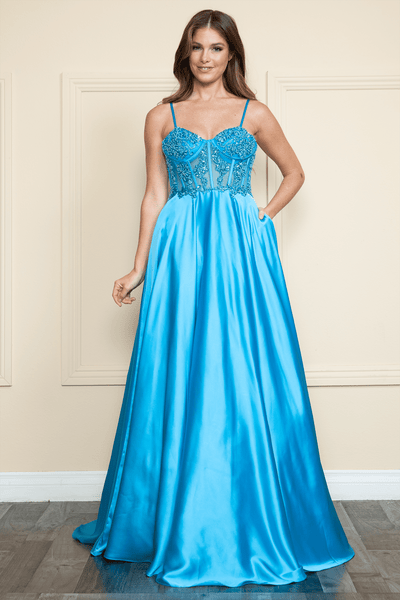 Poly USA 9126 - Embroidered Long Dress