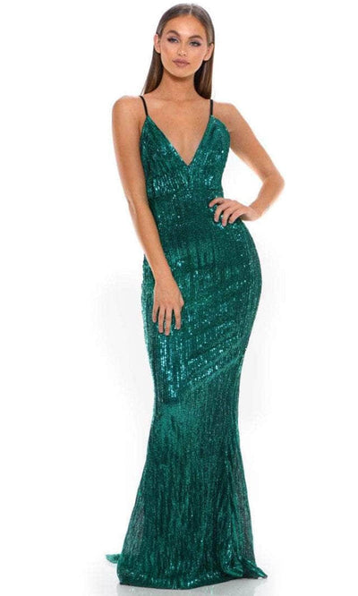 Portia and Scarlett GLISTEN - Allover Sequin Sleeveless Prom Dress Special Occasion Dresses