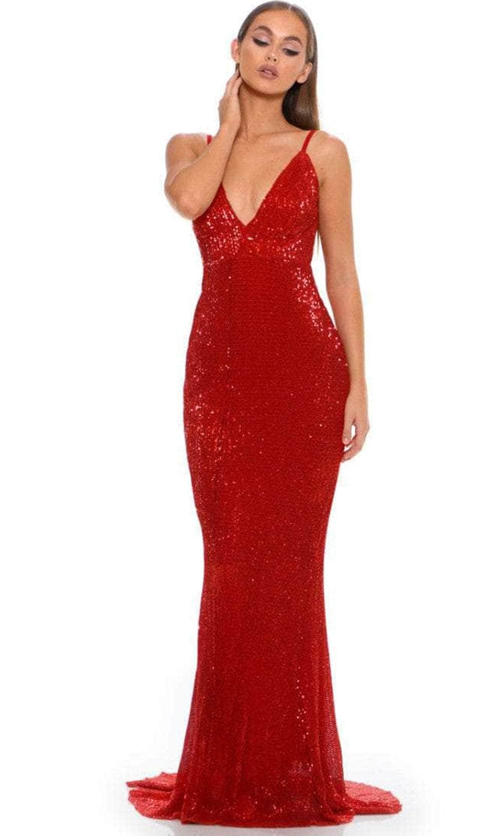 Portia and Scarlett GLISTEN - Allover Sequin Sleeveless Prom Dress Special Occasion Dresses