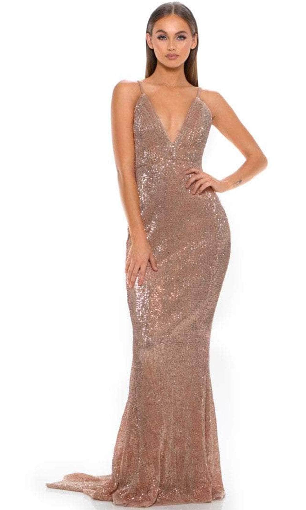 Portia and Scarlett GLISTEN - Allover Sequin Sleeveless Prom Dress Special Occasion Dresses