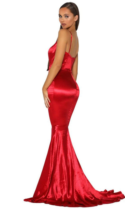 Portia and Scarlett - PS2003 Plunging V Neck Mermaid Dress Prom Dresses