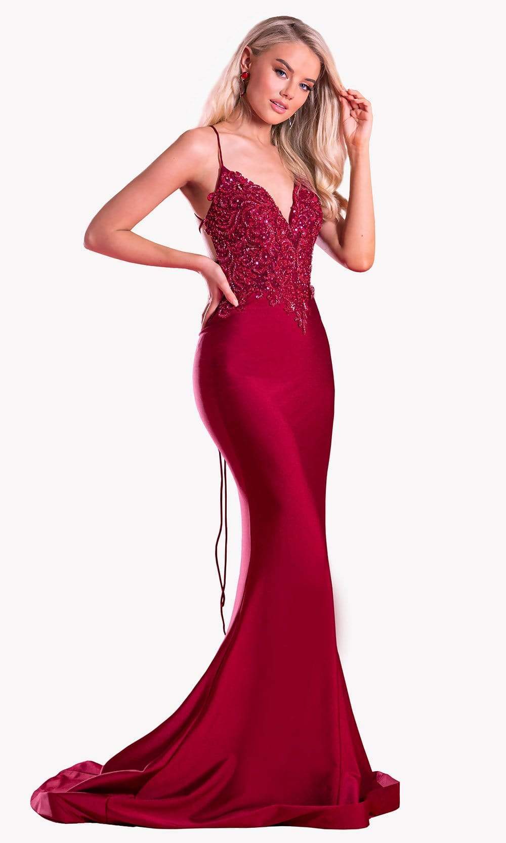 Portia and Scarlett - PS21116 Embellished V Neck Mermaid Dress Evening Dresses