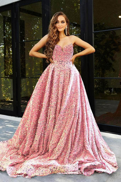 Portia and Scarlett - Ps21208B Strapless Sequin Ballgown Ball Gown