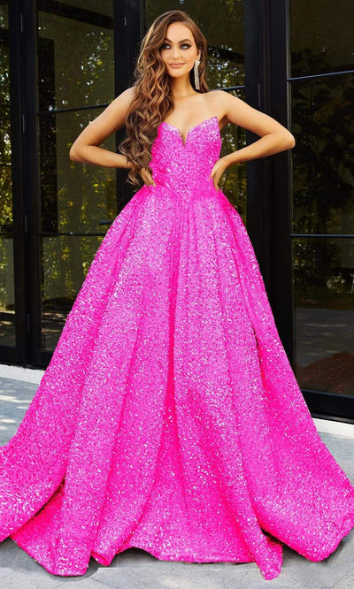 Portia and Scarlett - Ps21208B Strapless Sequin Ballgown Special Occasion Dress