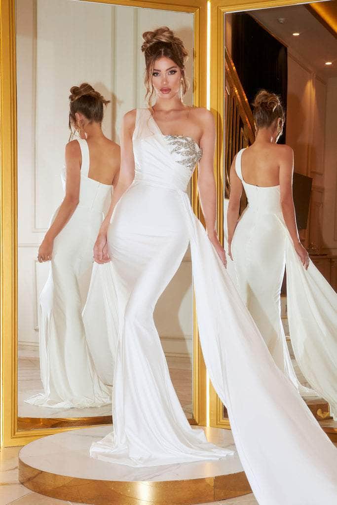Portia and Scarlett - PS21219 Embellished One Shoulder Trumpet Dress Bridesmaid Dresses