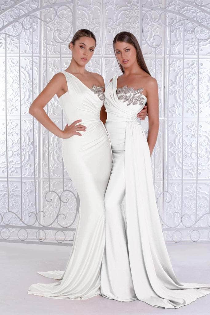 Portia and Scarlett - PS21219 Embellished One Shoulder Trumpet Dress Bridesmaid Dresses