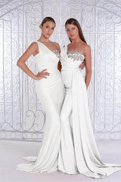 Portia and Scarlett - PS21219 Embellished One Shoulder Trumpet Dress Bridesmaid Dresses