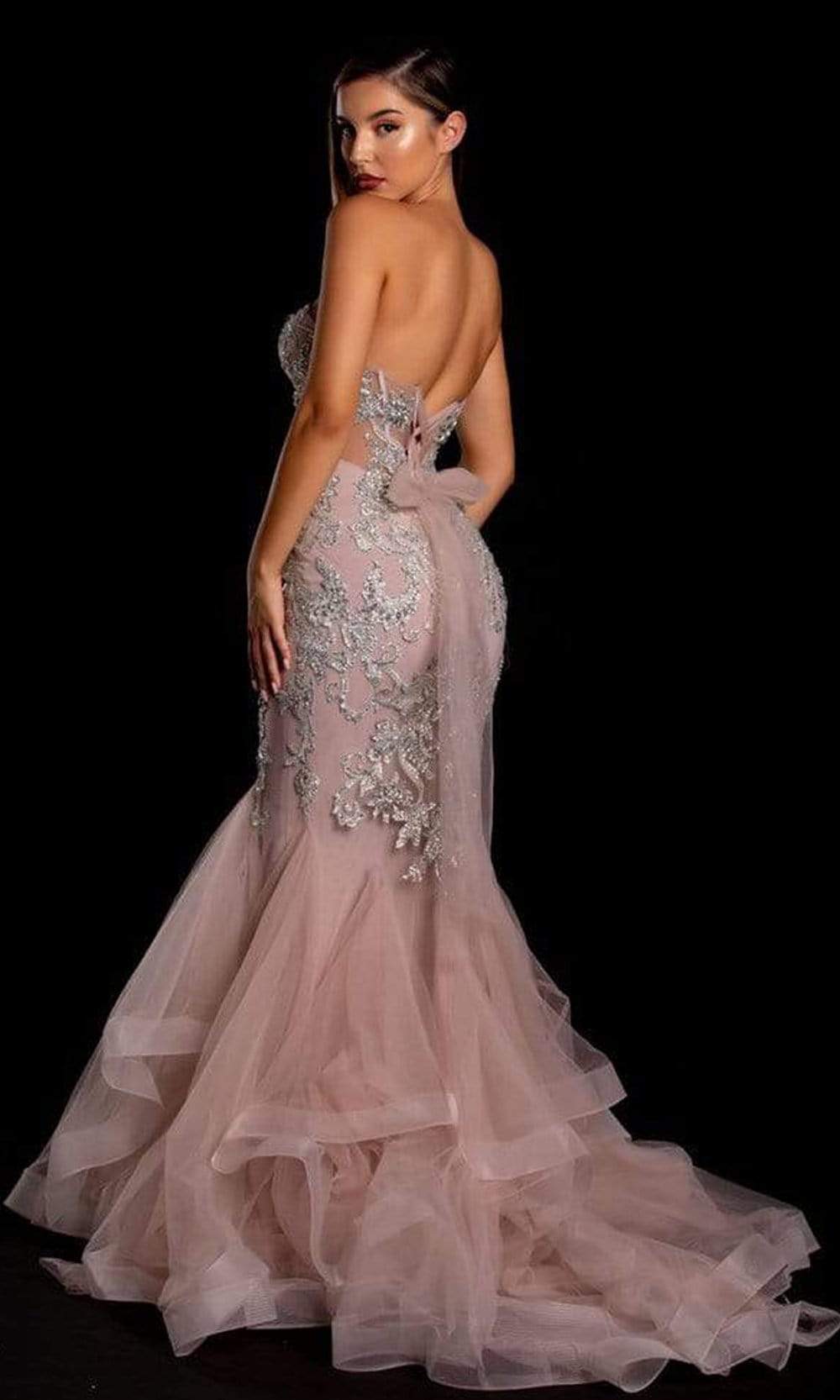 Portia and Scarlett - PS21244 Bedazzled Corseted Long Gown Evening Dresses