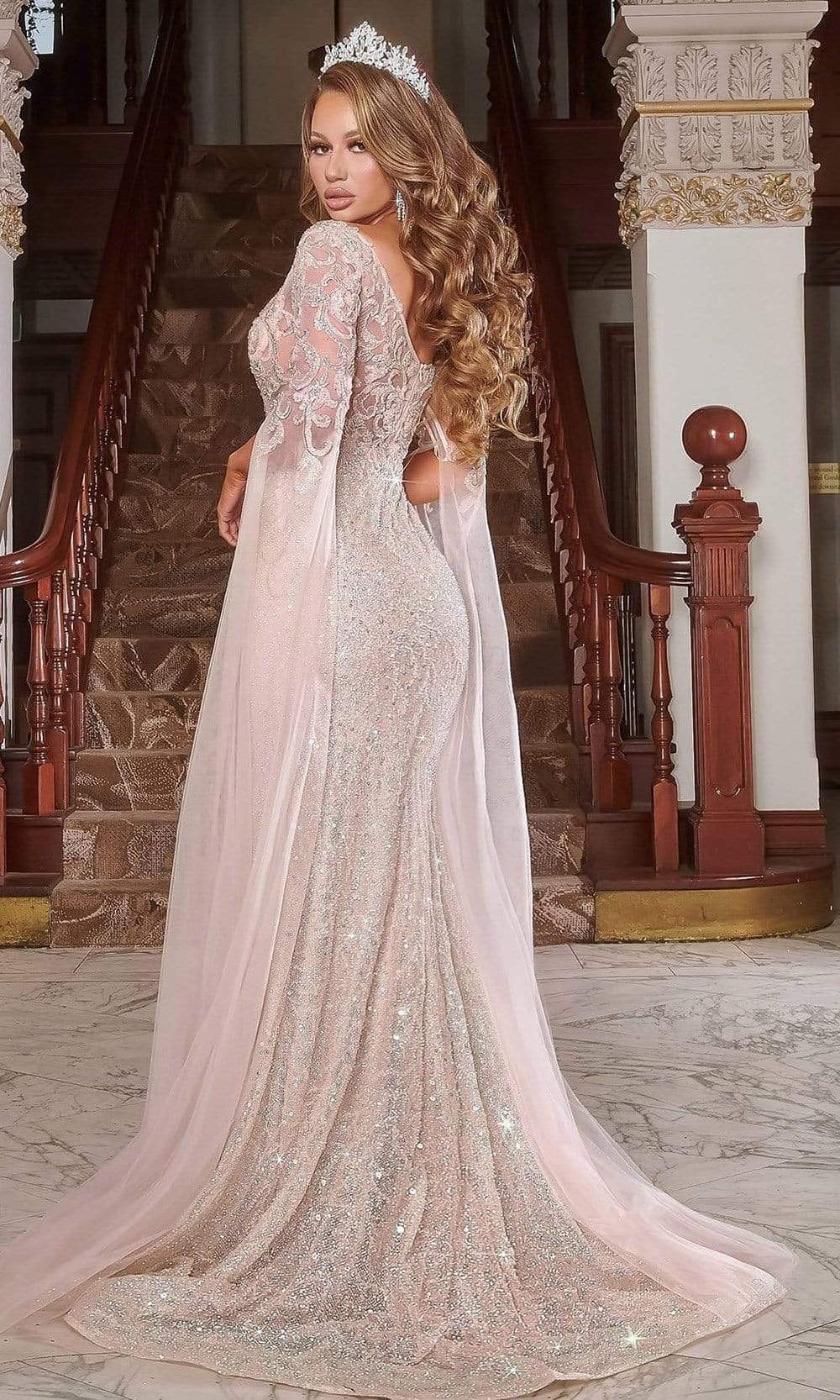 Portia and Scarlett - PS22907 Dazzling Embellished Sculpted Gown Prom Dresses