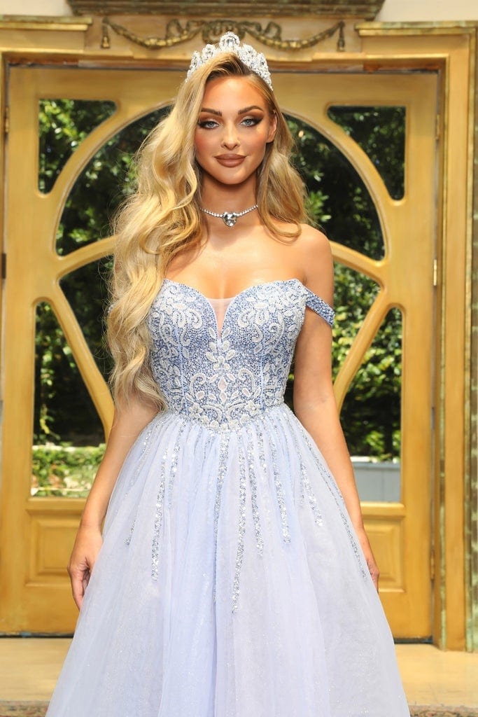 Portia and Scarlett - PS22917 Sweet Flowy Off Shoulder A-Line Dress Prom Dresses