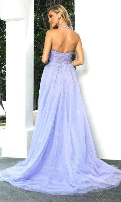 Portia and Scarlett - Ps22926 Halter V Neck Beaded Prom Gown Special Occasion Dress