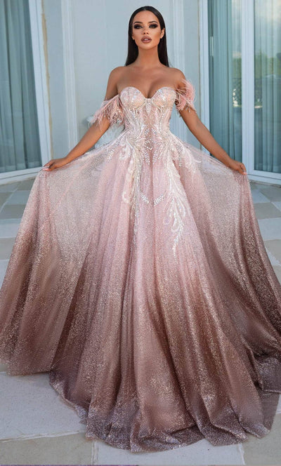 Portia and Scarlett PS23932 - Ombre A-line Dress