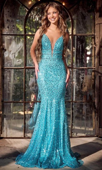 Portia and Scarlett PS24041 - Sequin Embellished Prom Dress Special Occasion Dress 