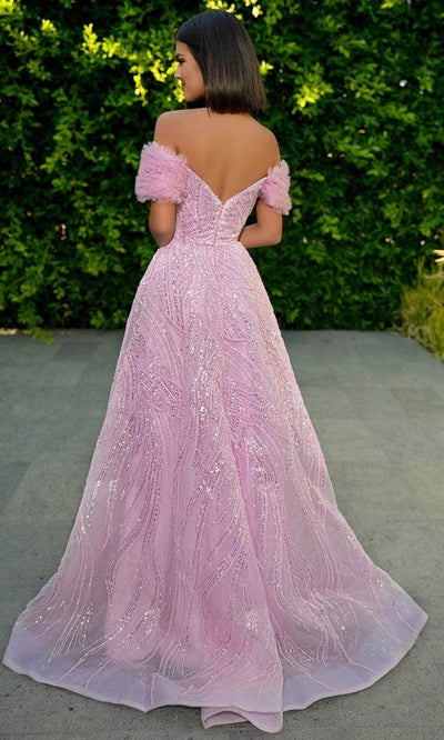 Portia and Scarlett PS24072 - Off Shoulder A-Line Prom Gown Special Occasion Dress 