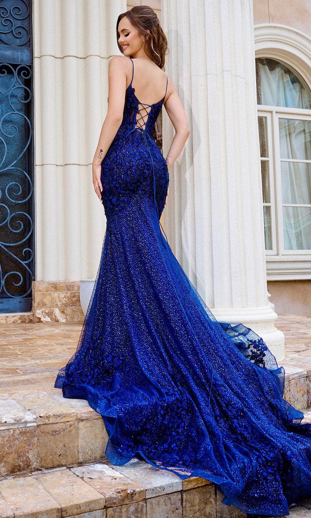 Portia and Scarlett PS24252 - Applique Trumpet Prom Dress Special Occasion Dress 