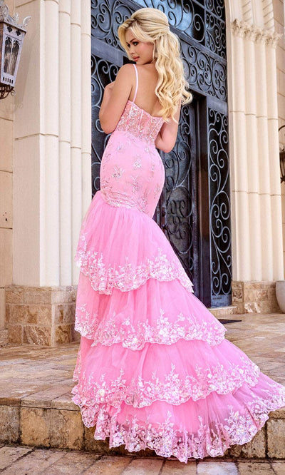 Portia and Scarlett PS24409 - Ruffled Trumpet Prom Gown Special Occasion Dress 