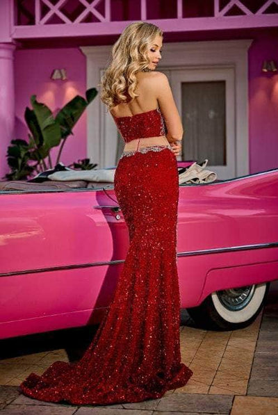 Portia and Scarlett PS24613 - Illusion Halter Neck Gown Pageant Dresses