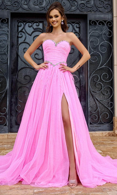 Portia and Scarlett PS24632 - Ruched Sweetheart Prom Gown Special Occasion Dress 00 /  Pink