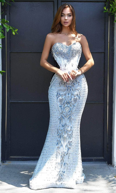 Portia and Scarlett PS24867C - Strapless Rhinestone Dress Special Occasion Dress 