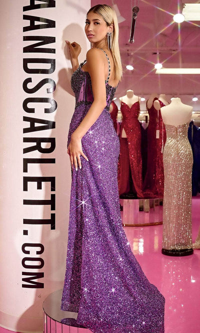 Portia and Scarlett PS24872C - Beaded Strap V-Neck Prom Gown Special Occasion Dress 