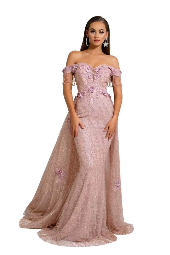 Portia and Scarlett - PS6001S Glitter Overskirt Mermaid Evening Gown Prom Dresses