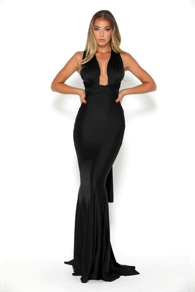 Portia and Scarlett PS6110 - Plunging Neck Sheath Formal Dress Special Occasion Dress