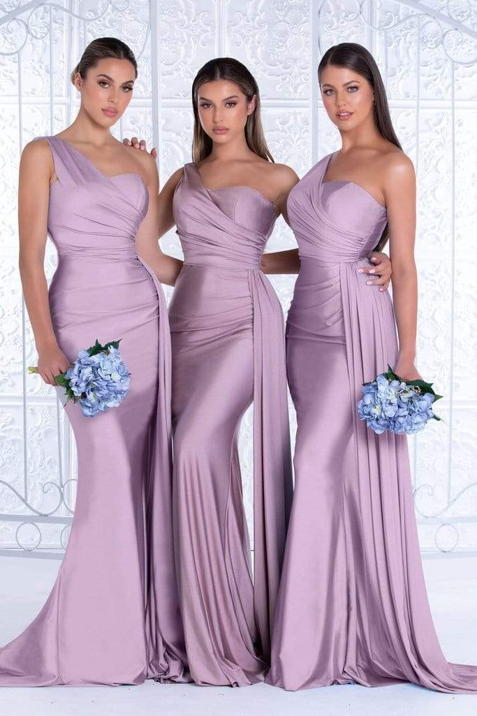 Portia and Scarlett - PS6321 One Shoulder Fitted Evening Gown Evening Dresses